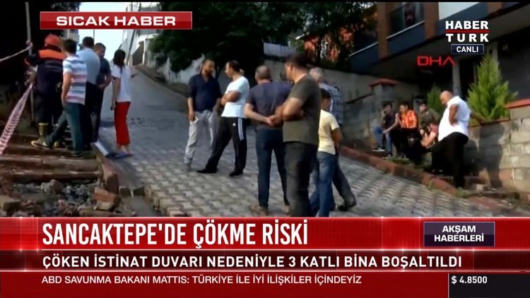 Sancaktepe'de bir binada çökme riski! Bina boşaltıldı