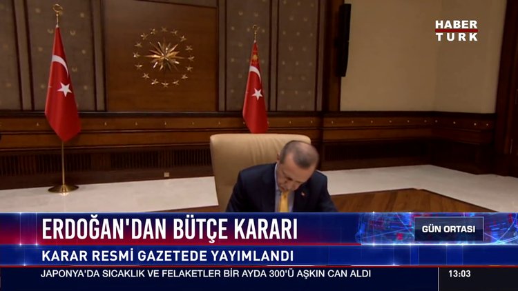 Erdoğan'dan bütçe kararı