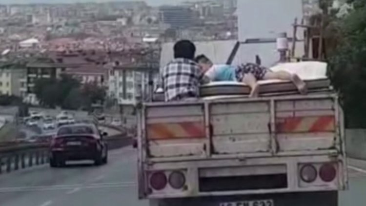 80 km ile çocuğu böyle götürdü