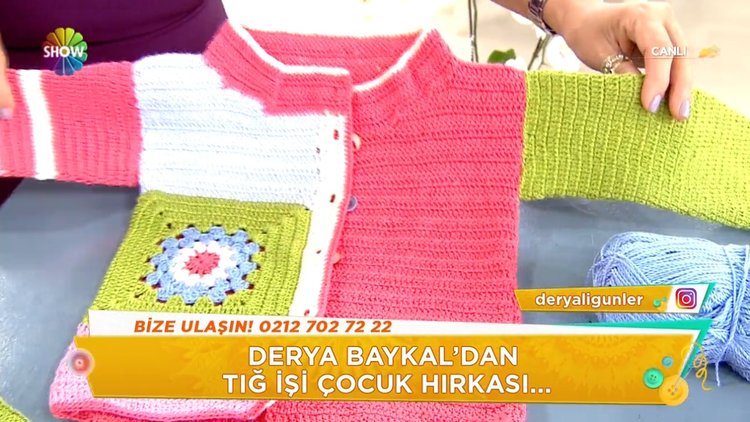 Tığ işi çocuk hırkası yapımı!