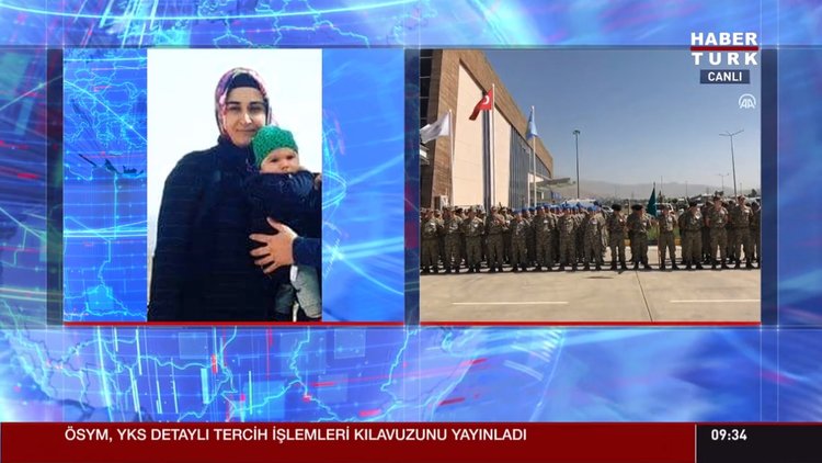 Şehit anne ve bebeği için tören