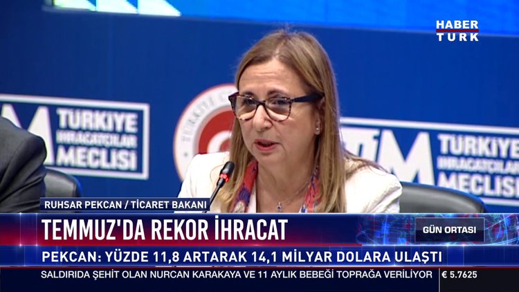 Temmuz'da rekor ihracat