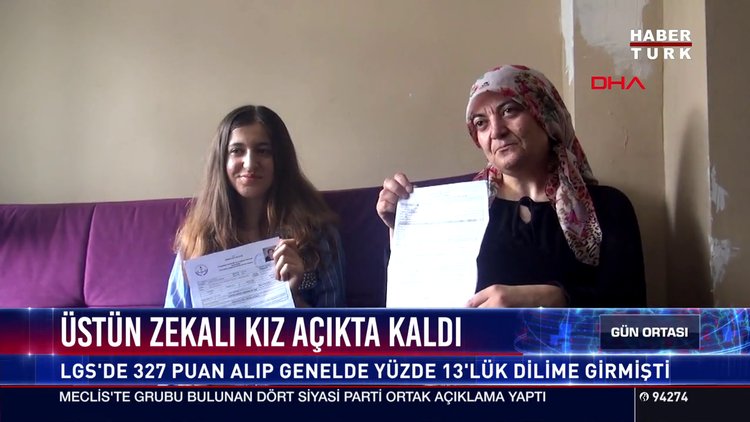 Üstün zekalı kız açıkta kaldı