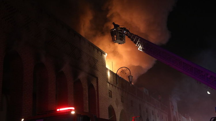 Irak'ta Osmanlı yadigarı Kayseri Çarşısı'nda yangın