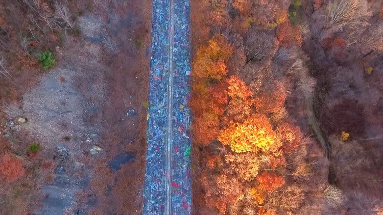ABD Centralia'da tüm otoban boyunca süren grafiti şöleni