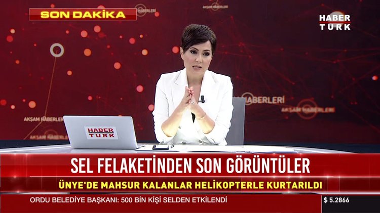 Ünye'deki sel felaketinden son görüntüler