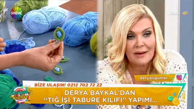 Tığ işi tabure kılıfı yapımı!