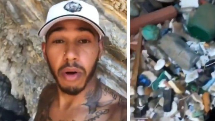 Lewis Hamilton çöp topladı: Buna seyirci kalamayız