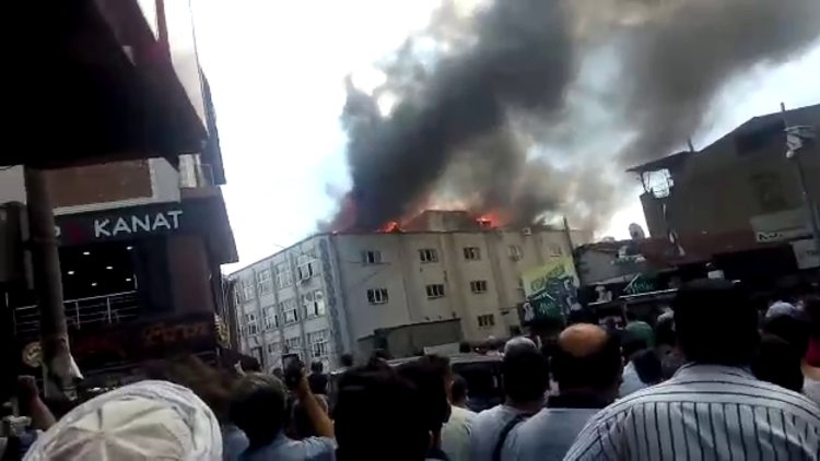 Beyoğlu'nda tekstil atölyesinde yangın
