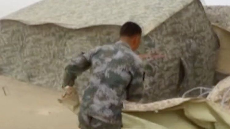 Çin'de kum fırtınası