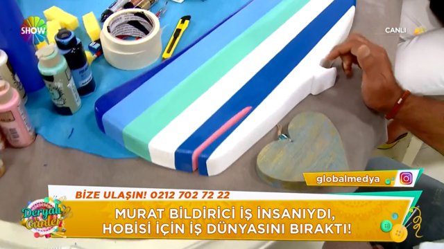 Ahşap üzerine çizgili balina boyama tekniği!