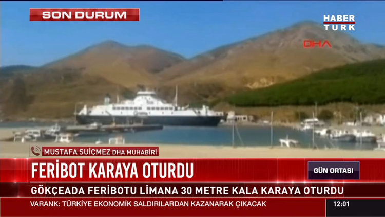 Feribot karaya oturdu