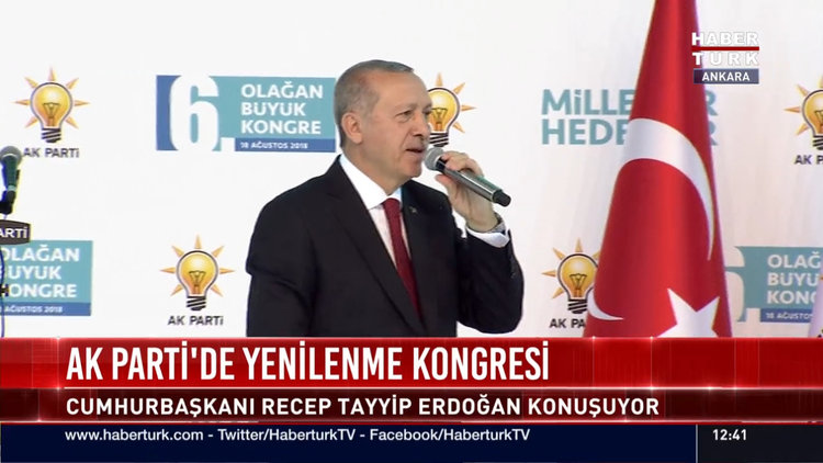 Cumhurbaşkanı Erdoğan AK Parti Kongresi'nde konuştu