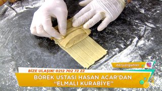 Hasan Acar, elmalı kurabiye yapımını gösterdi.