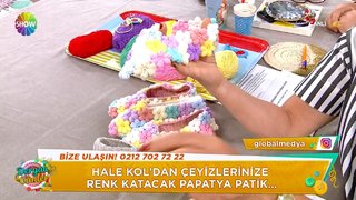 Hale Kol, papatya patik yapımını gösterdi. Sıradan patiklerden farklı olarak etrafı renk renk, desen desen olan bu patikler oldukça dikkat çekici. ...