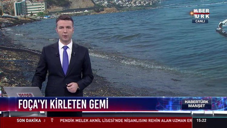 Foça'yı kirleten gemi