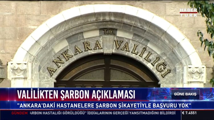 Valilikten şarbon açıklaması
