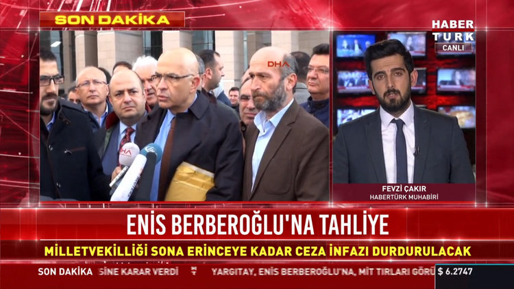 Enis Berberoğlu'na tahliye