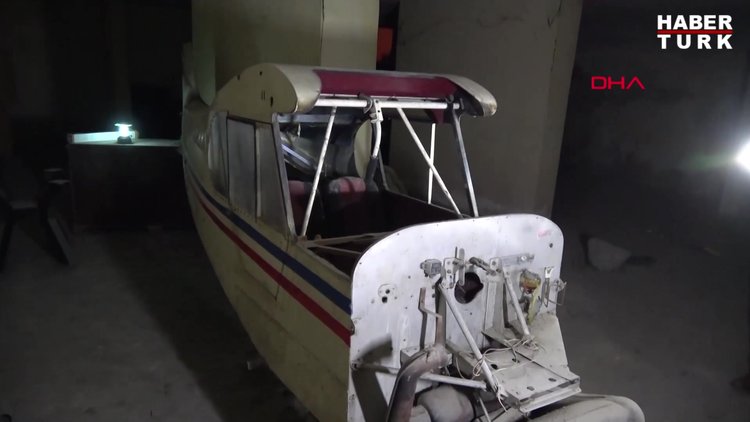 Bodrum katında bulunan uçak satışa çıkarıldı