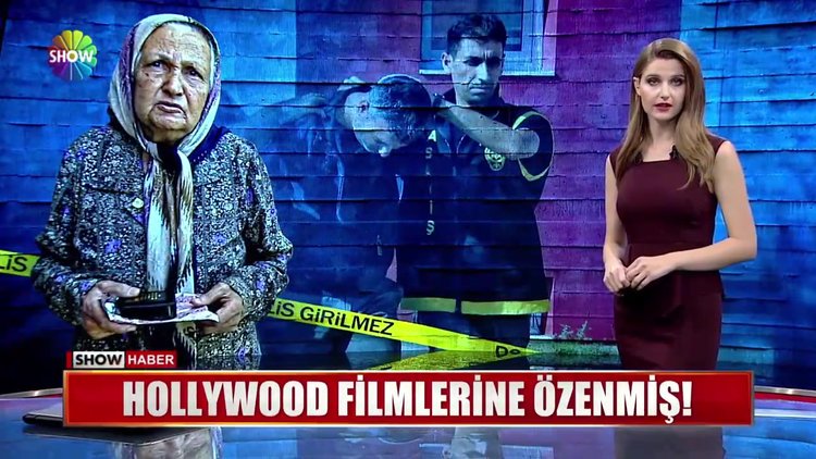 Hollywood filmlerine özenmiş!