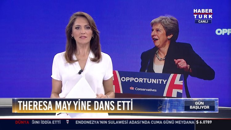 Theresa May yine dans etti: Birmingham'daki konferansa Başbakanın dansı damga vurdu