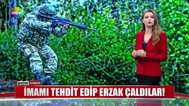 İmamı tehdit edip erzak çaldılar