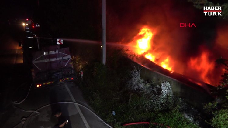 Bolu'da su dolum tesisi alevlere teslim oldu