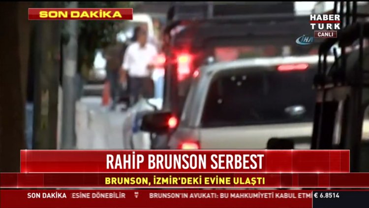Brunson, İzmir Alsancak'taki evine ulaştı
