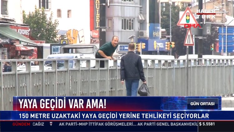 Yaya geçidi var ama!: 150 metre uzaktaki yaya geçidi yerine tehlikeyi seçiyorlar