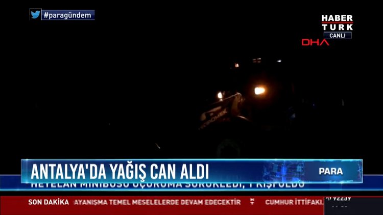 Antalya'da yağış can aldı: Heyelan minibüsü uçuruma sürükledi, 1 kişi öldü