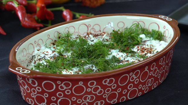 Yoğurtlu barbunya salatası