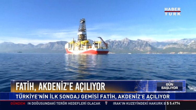 Fatih, Akdeniz'e açılıyor: Türkiye'nin ilk sondaj gemisi Fatih, Akdeniz'e açılıyor