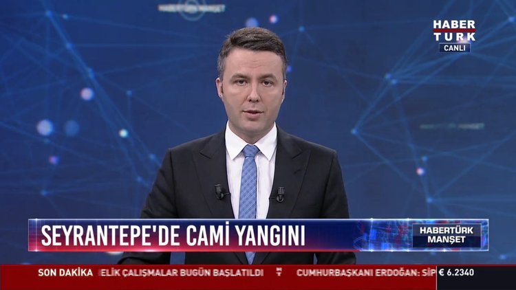 Seyrantepe'de cami yangını: Caminin çatısında çıkan yangını itfaiye söndürdü