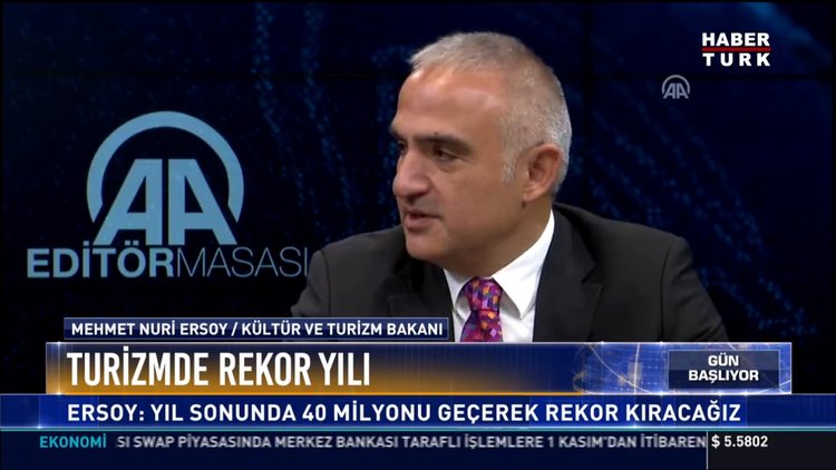 Turizmde rekor yılı: Ersoy: Yıl sonunda 40 milyonu geçerek rekor kıracağız