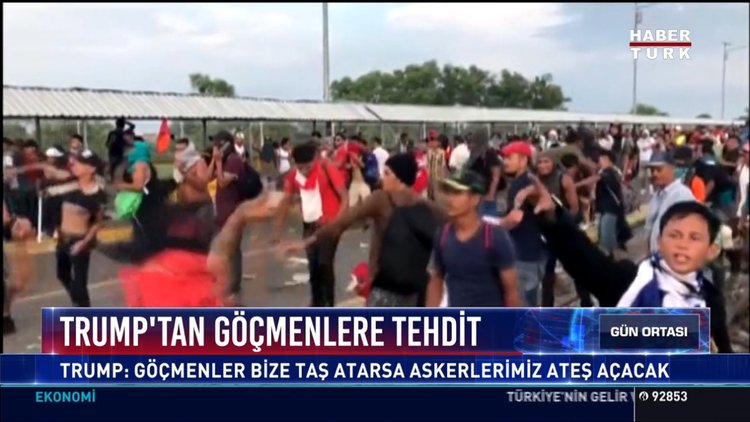 Trump'tan göçmenlere tehdit: Trump: Göçmenler bize taş atarsa askerlerimiz ateş açacak