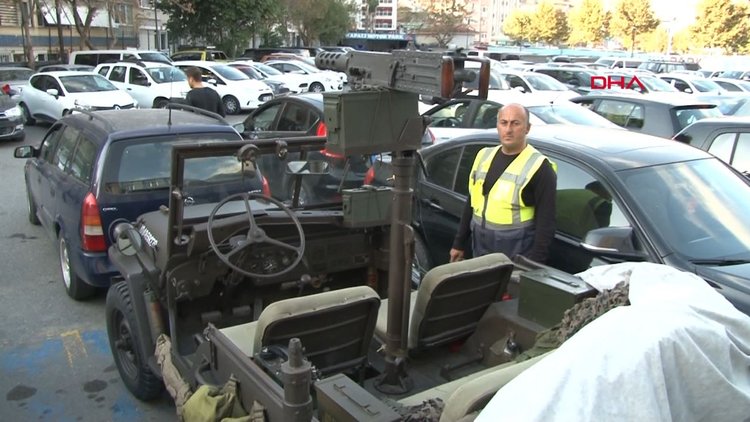 Maket uçaksavarlı cip, trafikten men edildi