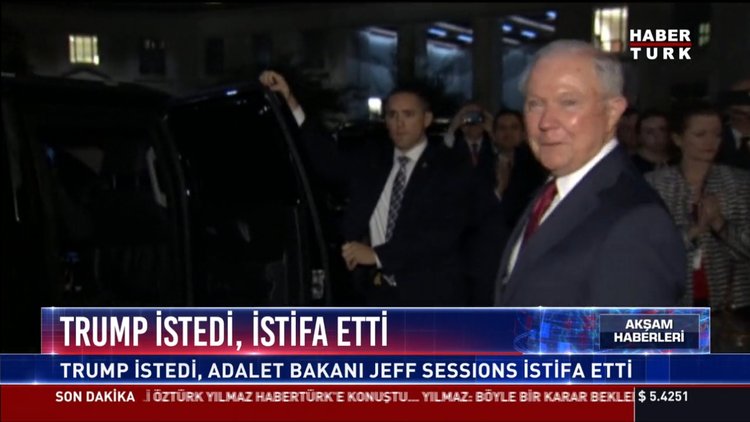 Trump istedi, istifa etti: Trump istedi, Adalet Bakanı Jeff Sessions istifa etti