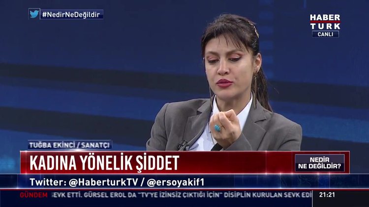 Tuğba Ekinci, Habertürk TV canlı yayınında