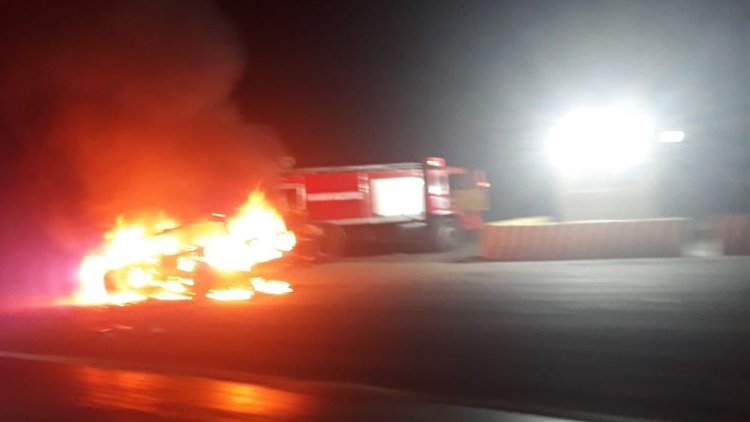 Kesilen cezaya kızdı, otomobilini yaktı