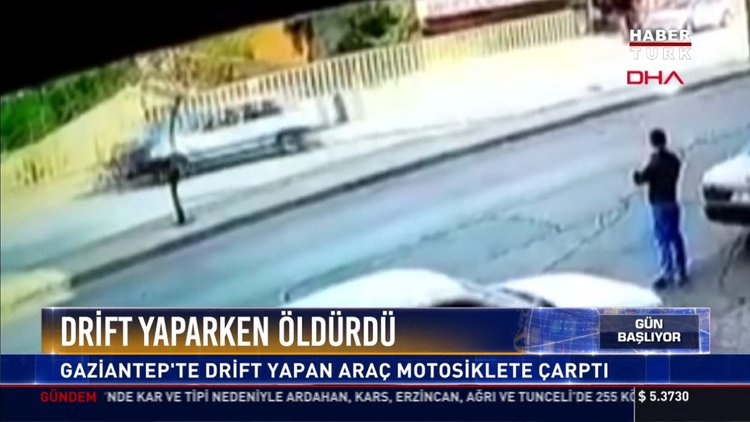 Drift yaparken öldürdü: Gaziantep'te drift yapan araç motosiklete çarptı