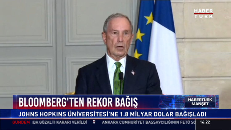 Bloomberg'den rekor bağış