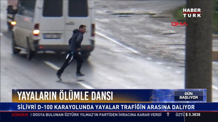 Yayaların ölümle dansı: Silivri D-100 karayolunda yayalar trafiğin arasına dalıyor