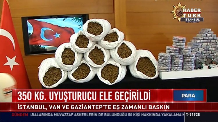 350 KG. uyuşturucu ele geçirildi: İstanbul ve Gaziantep'te eş zamanlı baskın