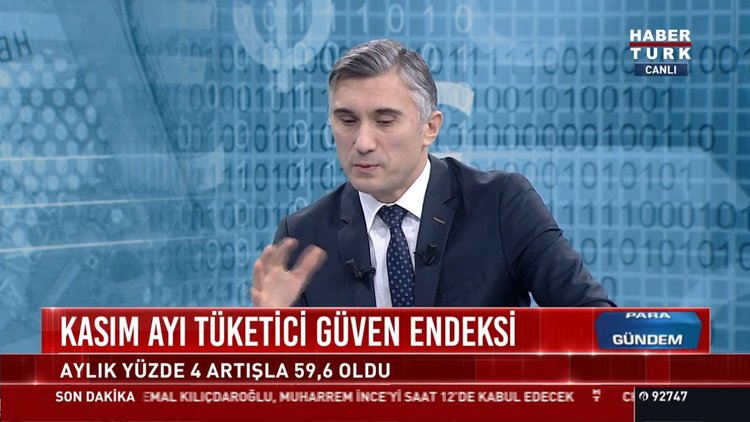 Kasım ayı Tüketici güven endeksi: Eylül'de aylık yüzde 5,88, yıllık 39, 66 arttı
