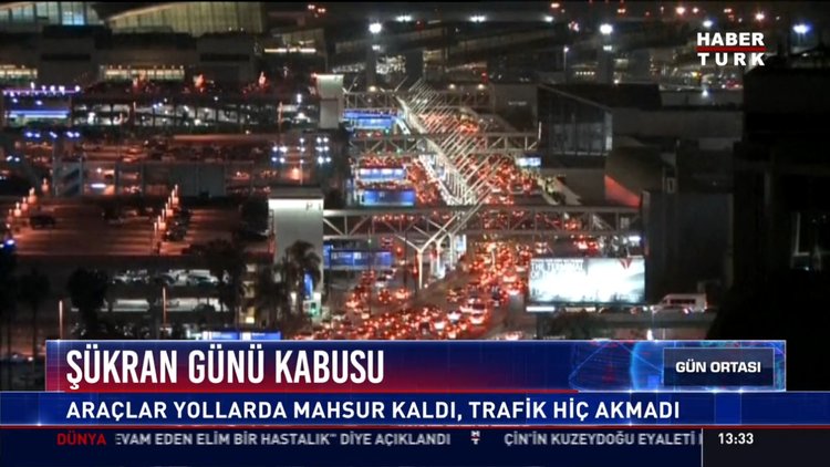 Los Angeles'ta hayat durdu: Şükran Günü'nde Los Angeles trafiği kilitlendi