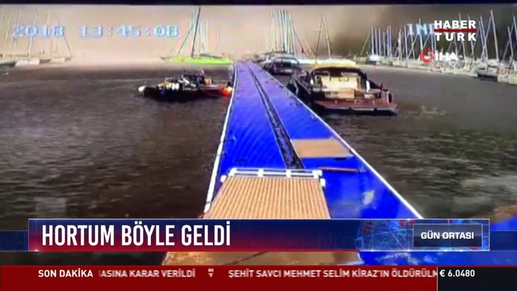 Hortum böyle geldi: Marmaris'teki hortumun yeni görüntüleri çıktı