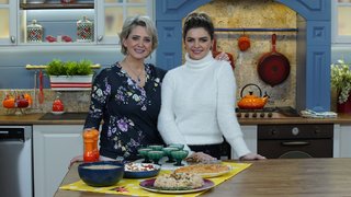 Pelin Karahan, Süreyya Öztürk ile garnitür çorba, Çerkes tavuğu, tavuk göğsü tatlısı, közlenmiş biberli, peynirli tavuk ...