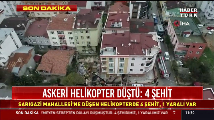 Askeri helikopter düştü: 4 şehit