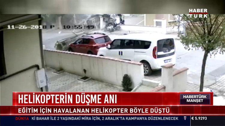 Askeri helikopterin düşme anı