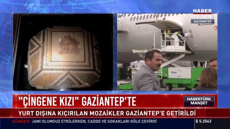 "Çingene Kızı" anavatanında: Yurt dışına kaçırılan mozaikler Gaziantep'e getirildi